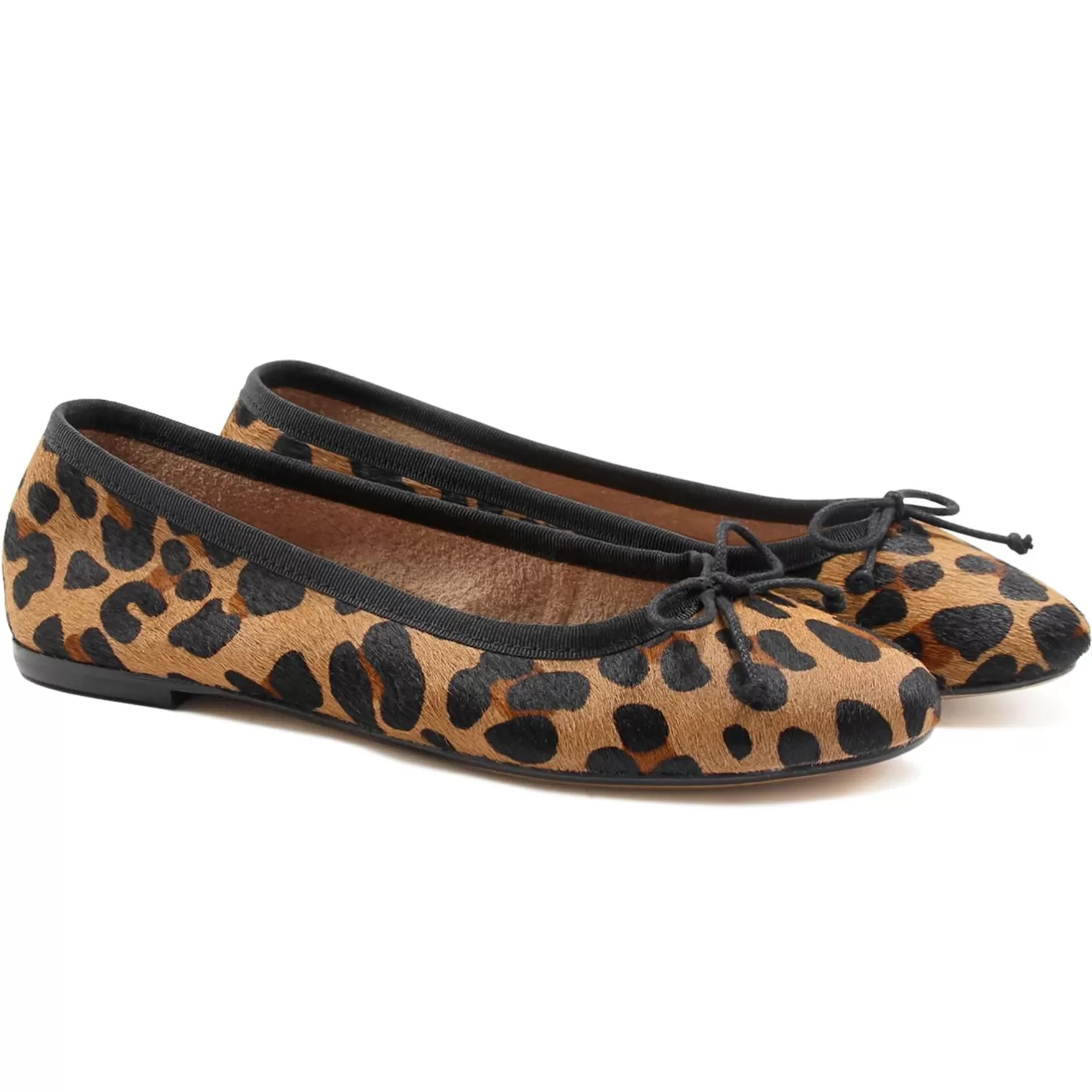 Ballerines & Slippers-JULES & JENN Ballerines Classiques Cuir Leopard