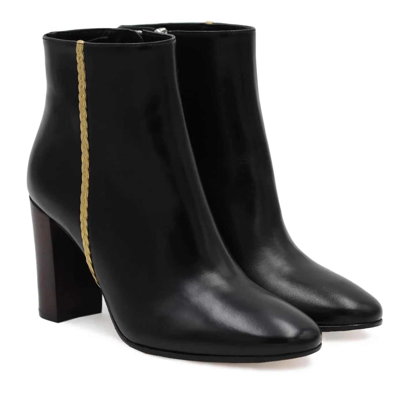 Bottines & Bottes-JULES & JENN Bottines A Talon Cuir Noir