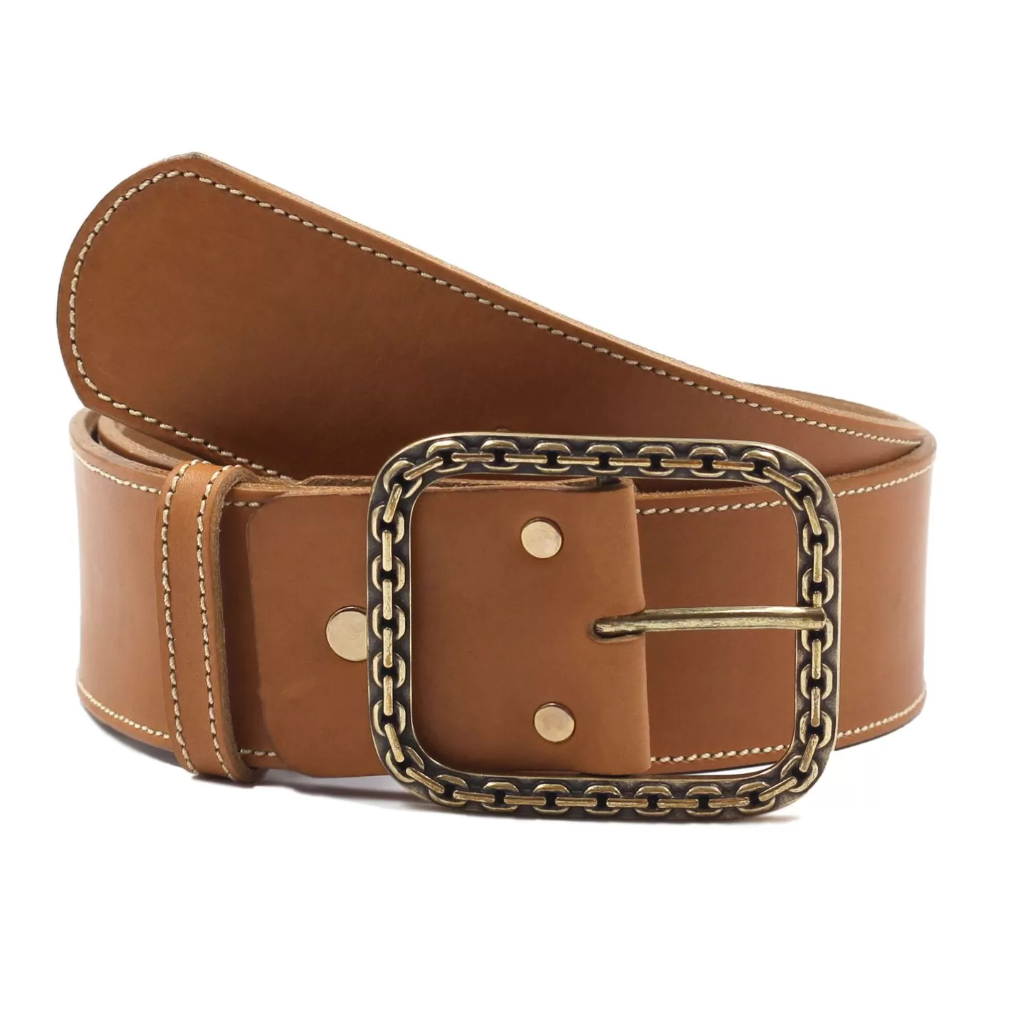 Ceintures-JULES & JENN Ceinture Bijou Cuir Camel