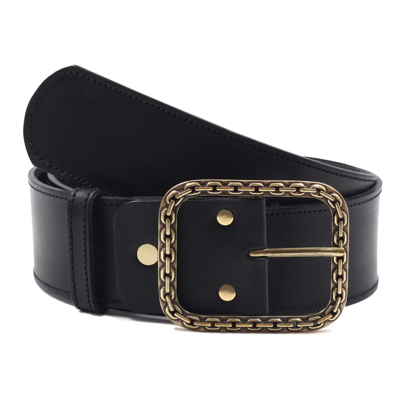 Ceintures-JULES & JENN Ceinture Bijou Cuir Noir