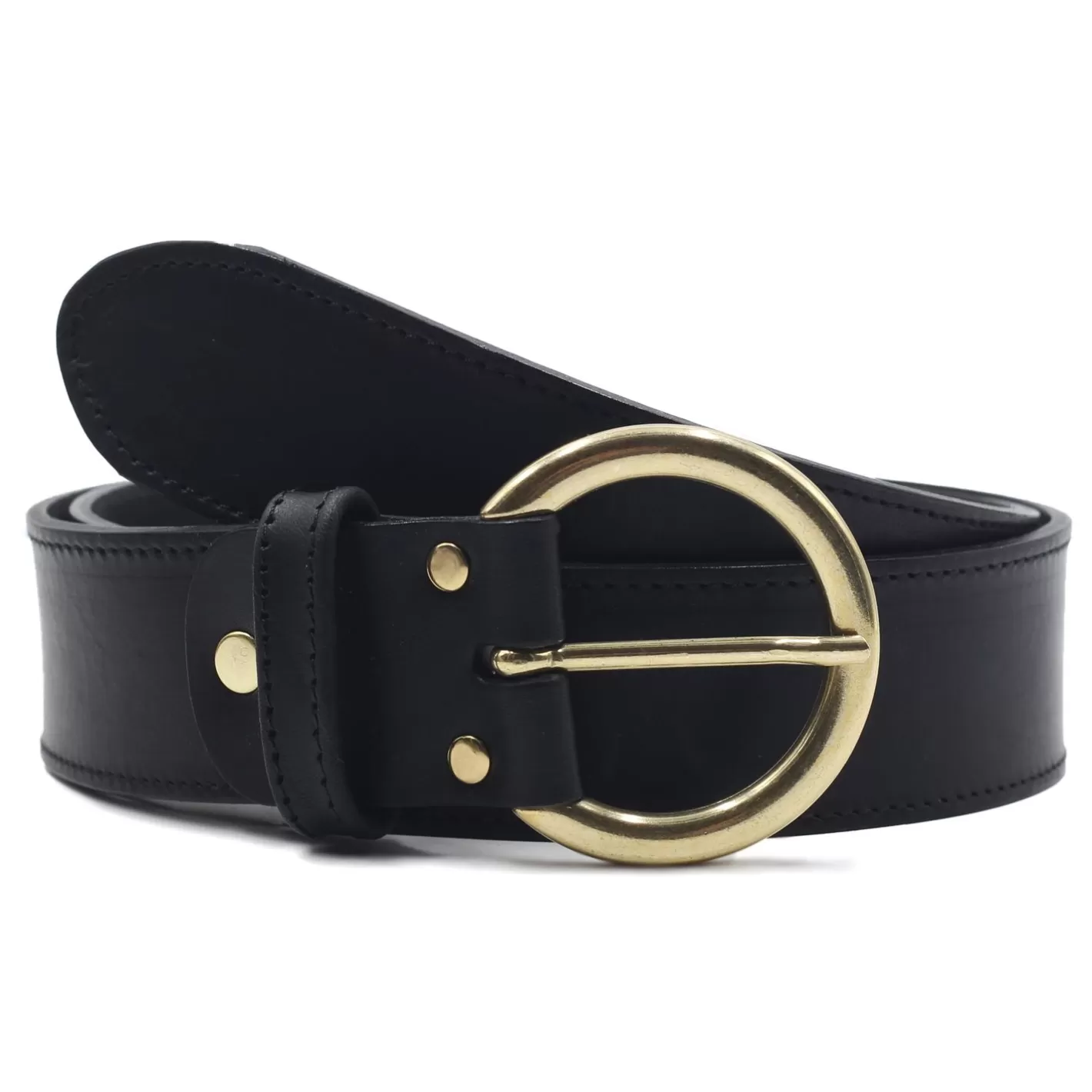 Ceintures-JULES & JENN Ceinture Boheme Cuir Noir