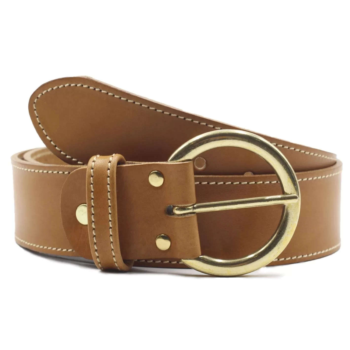 Ceintures-JULES & JENN Ceinture Boheme Cuir Camel