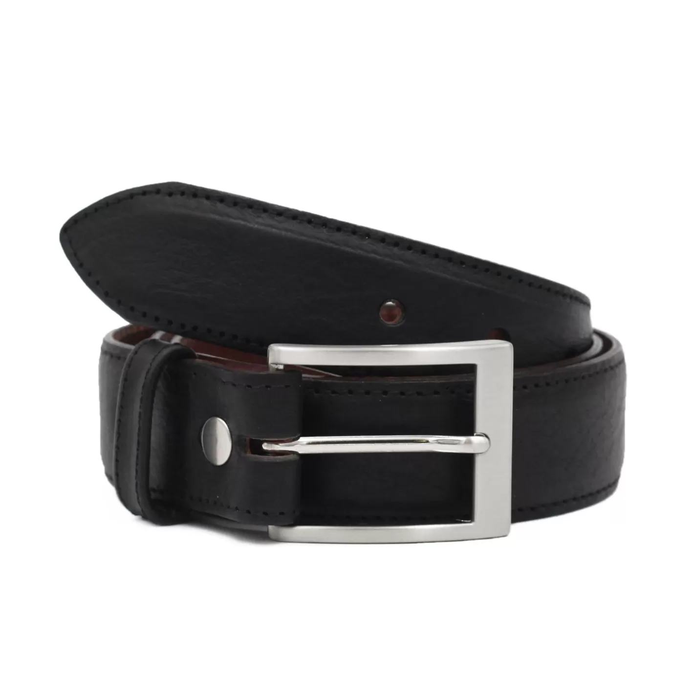 Ceintures-JULES & JENN Ceinture Classique Cuir Noir