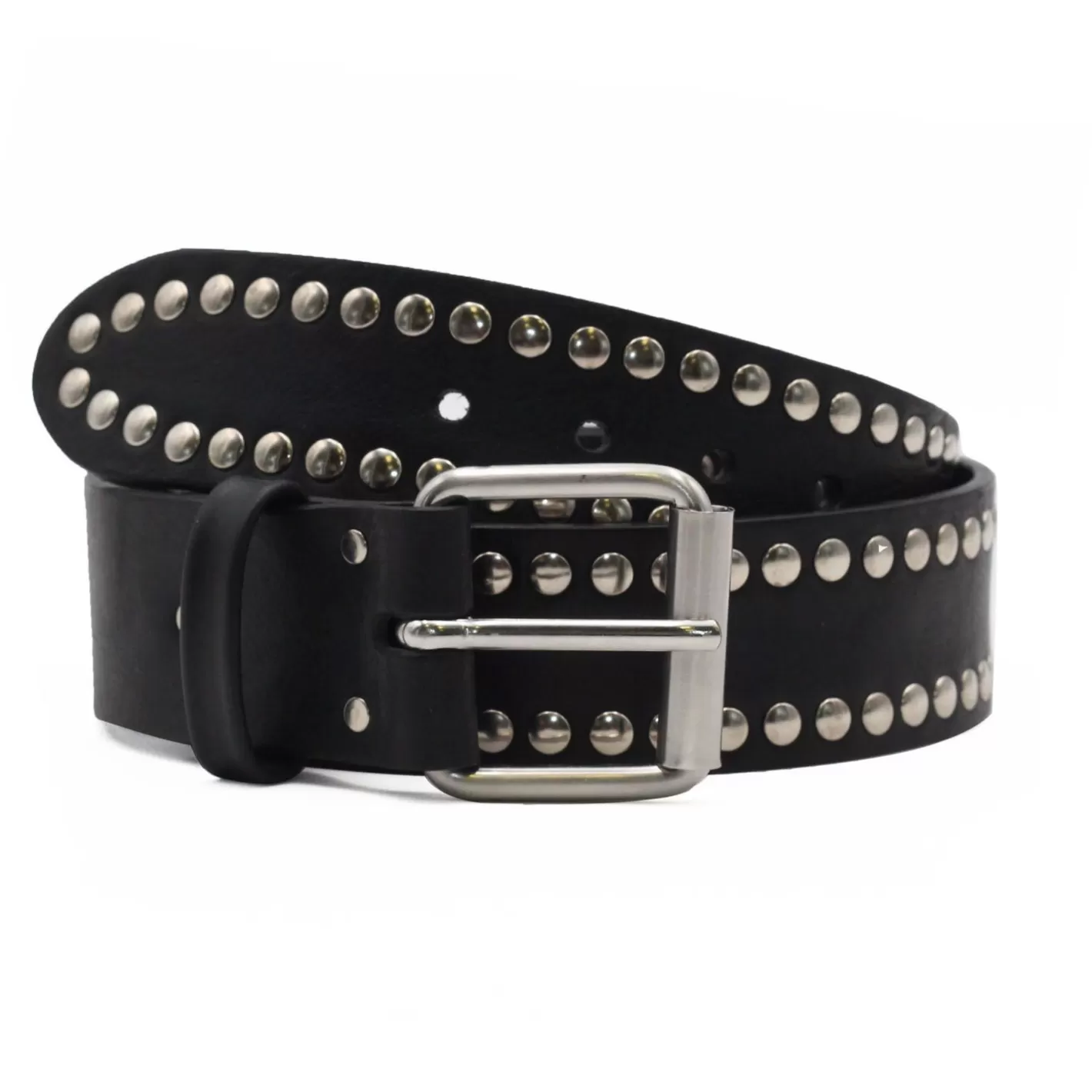 Ceintures-JULES & JENN Ceinture Cloutee Cuir Noir