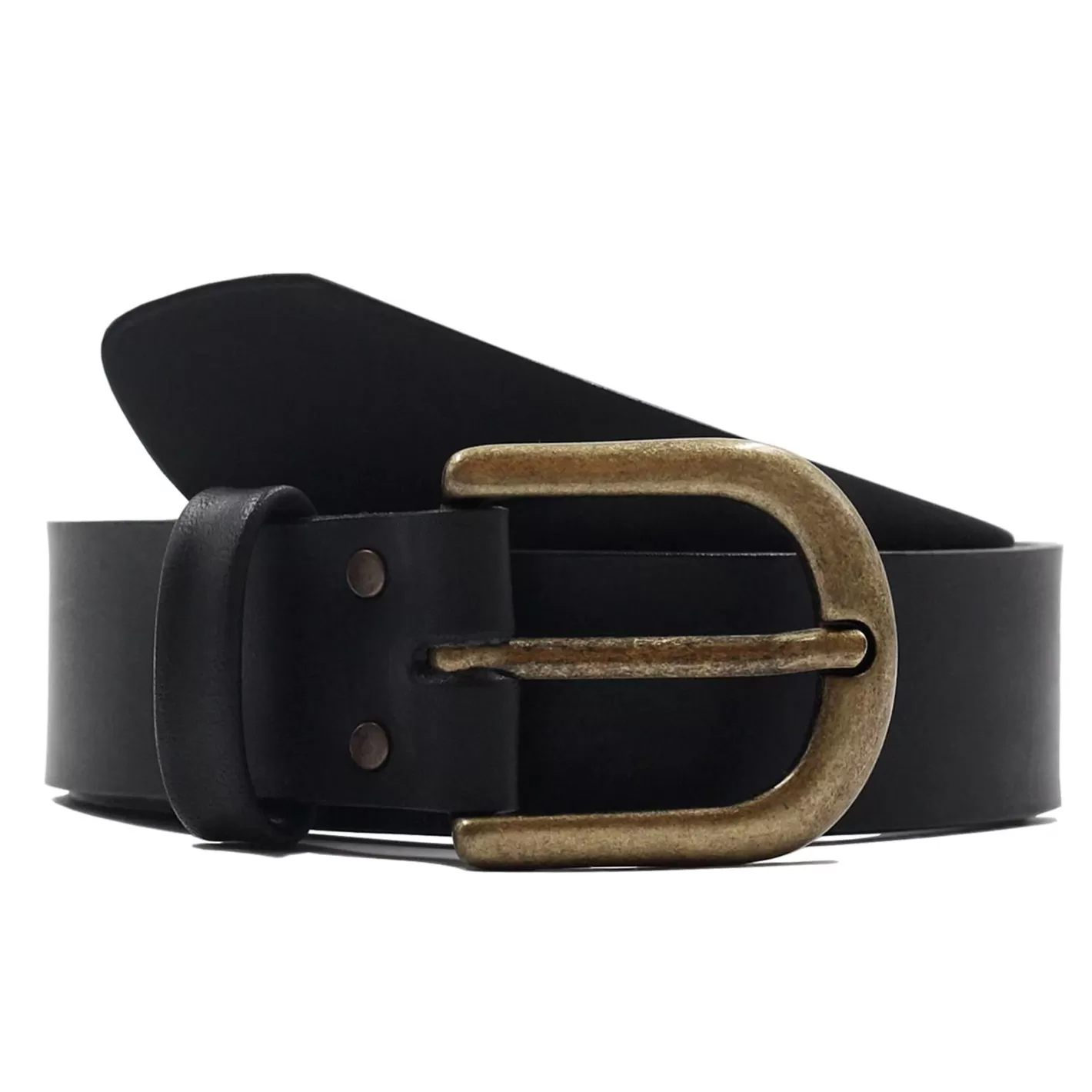 Ceintures-JULES & JENN Ceinture Milan Cuir Noir