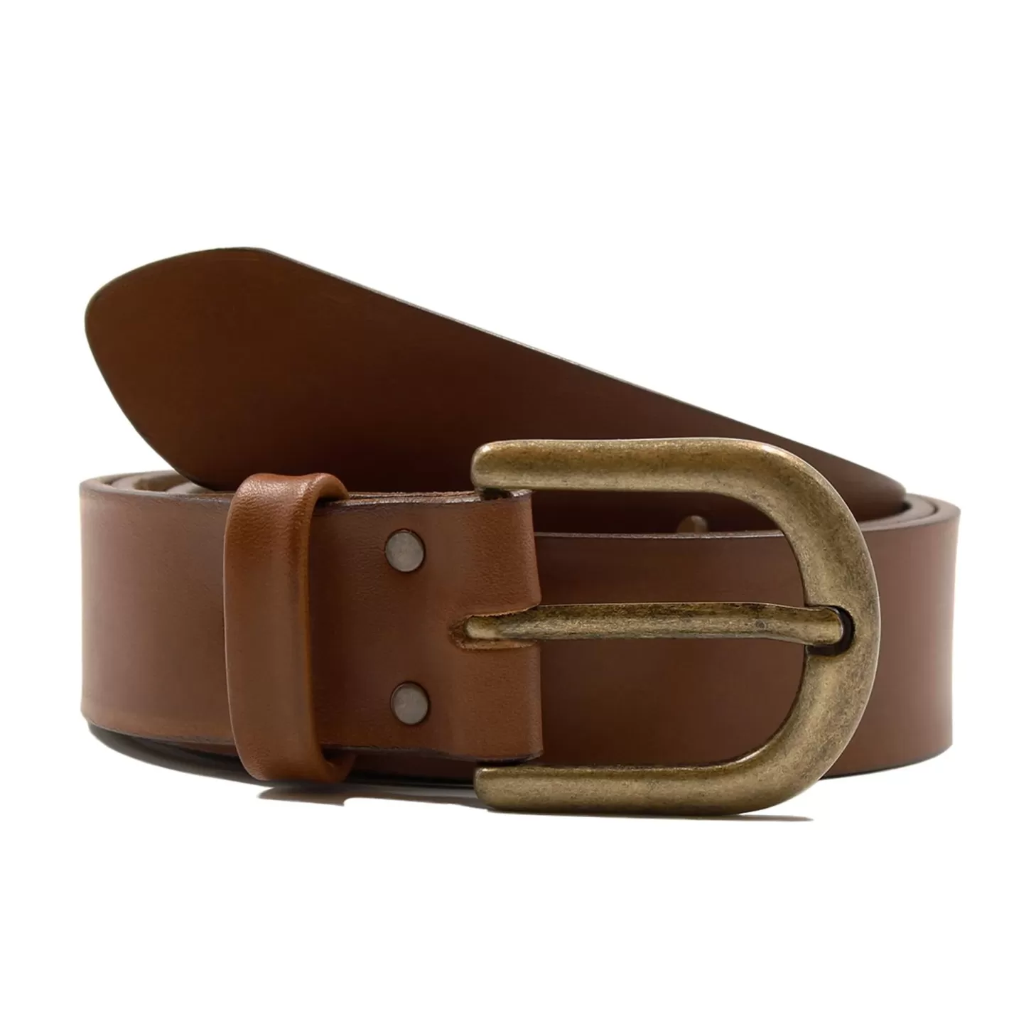 Ceintures-JULES & JENN Ceinture Milan Cuir Cognac