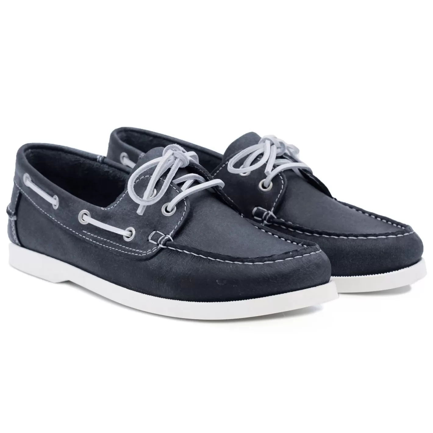 Chaussures Bateau-JULES & JENN Chaussures Bateau Cuir Bleu Bleu Marine