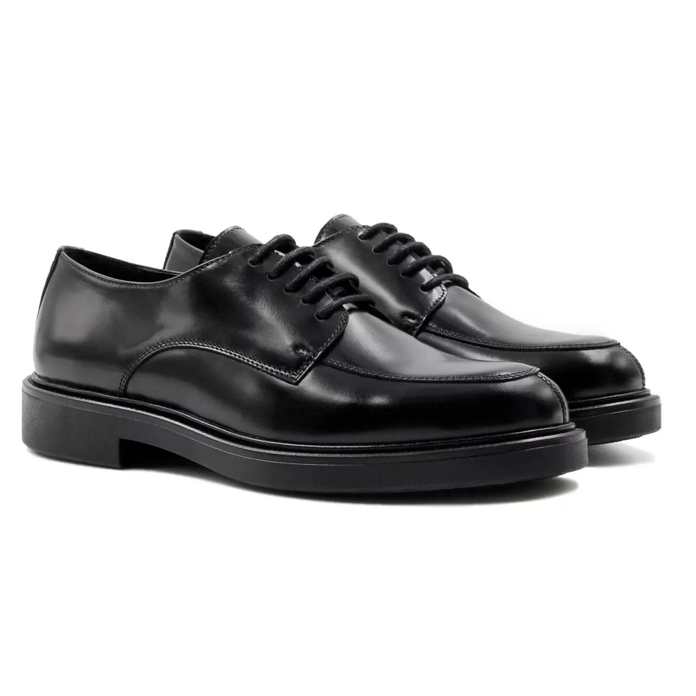 Mocassins & Derbies-JULES & JENN Derbies Cuir Brillant Noir