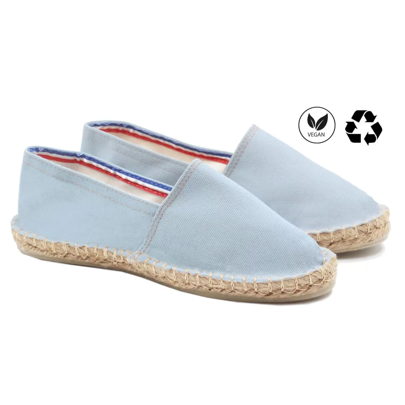 Espadrilles-JULES & JENN Espadrilles Coton Recycle Bleu Clair