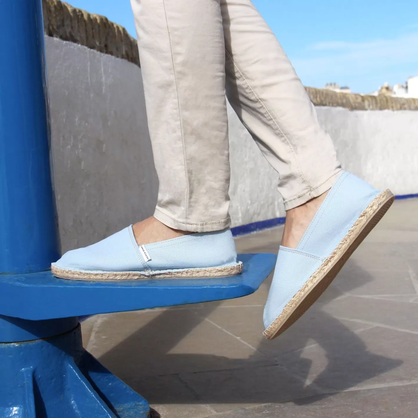 Espadrilles-JULES & JENN Espadrilles Coton Recycle Bleu Clair