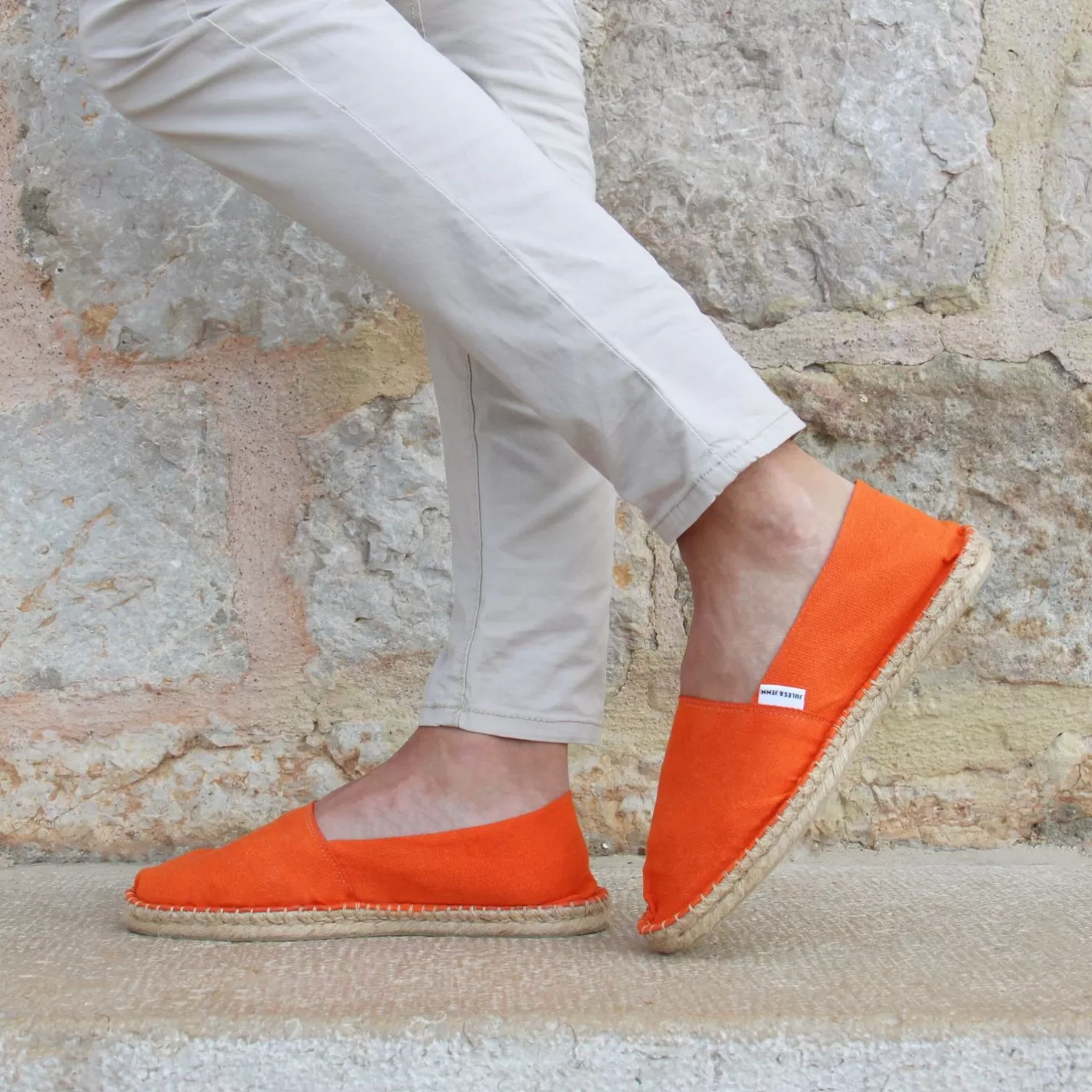 Espadrilles-JULES & JENN Espadrilles Toile Coton Orange