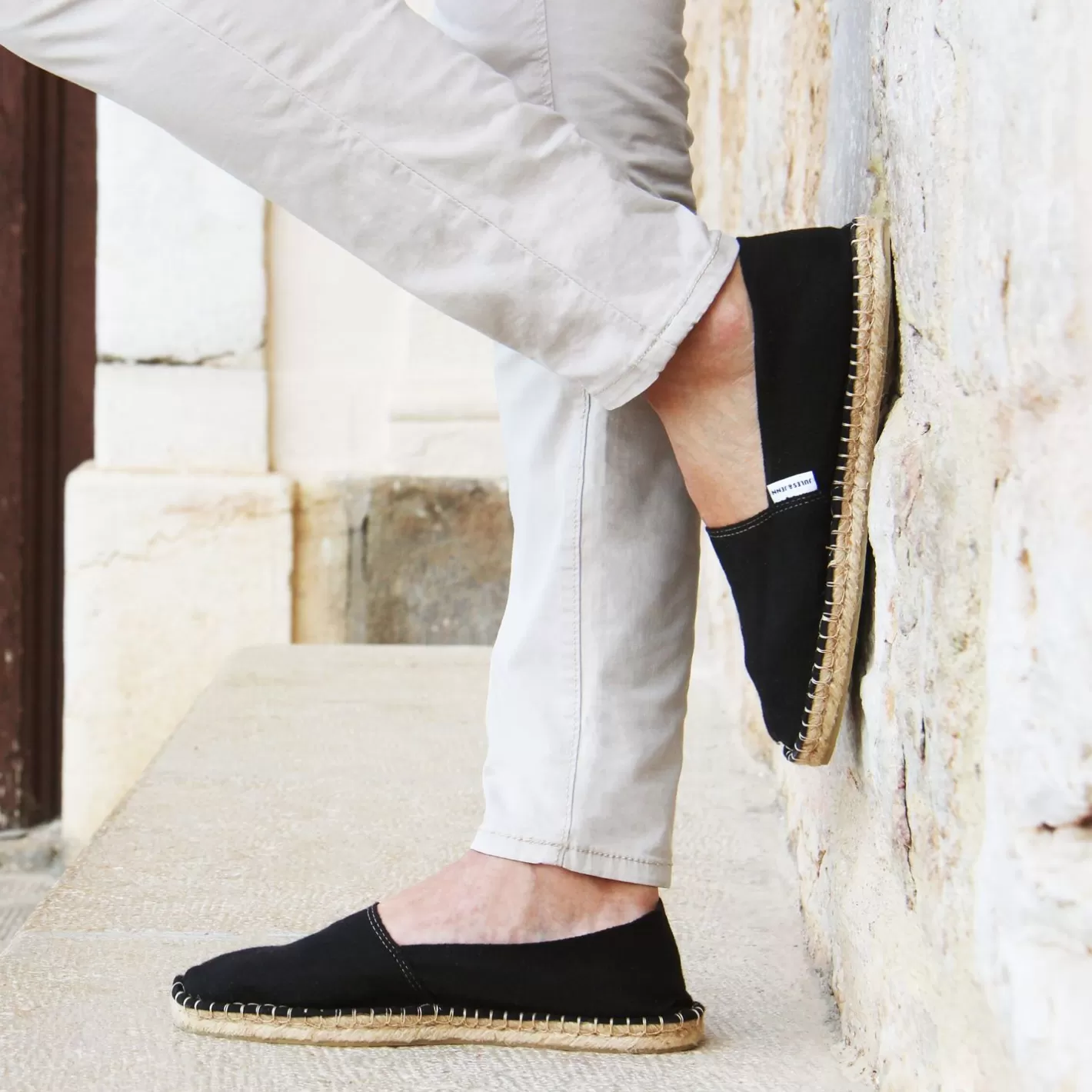 Espadrilles-JULES & JENN Espadrilles Toile Coton Noir