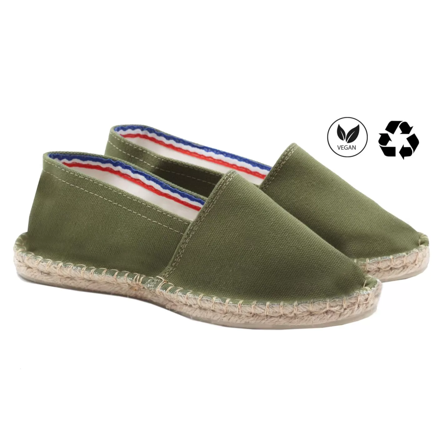 Espadrilles-JULES & JENN Espadrilles Toile Coton Recycle Kaki