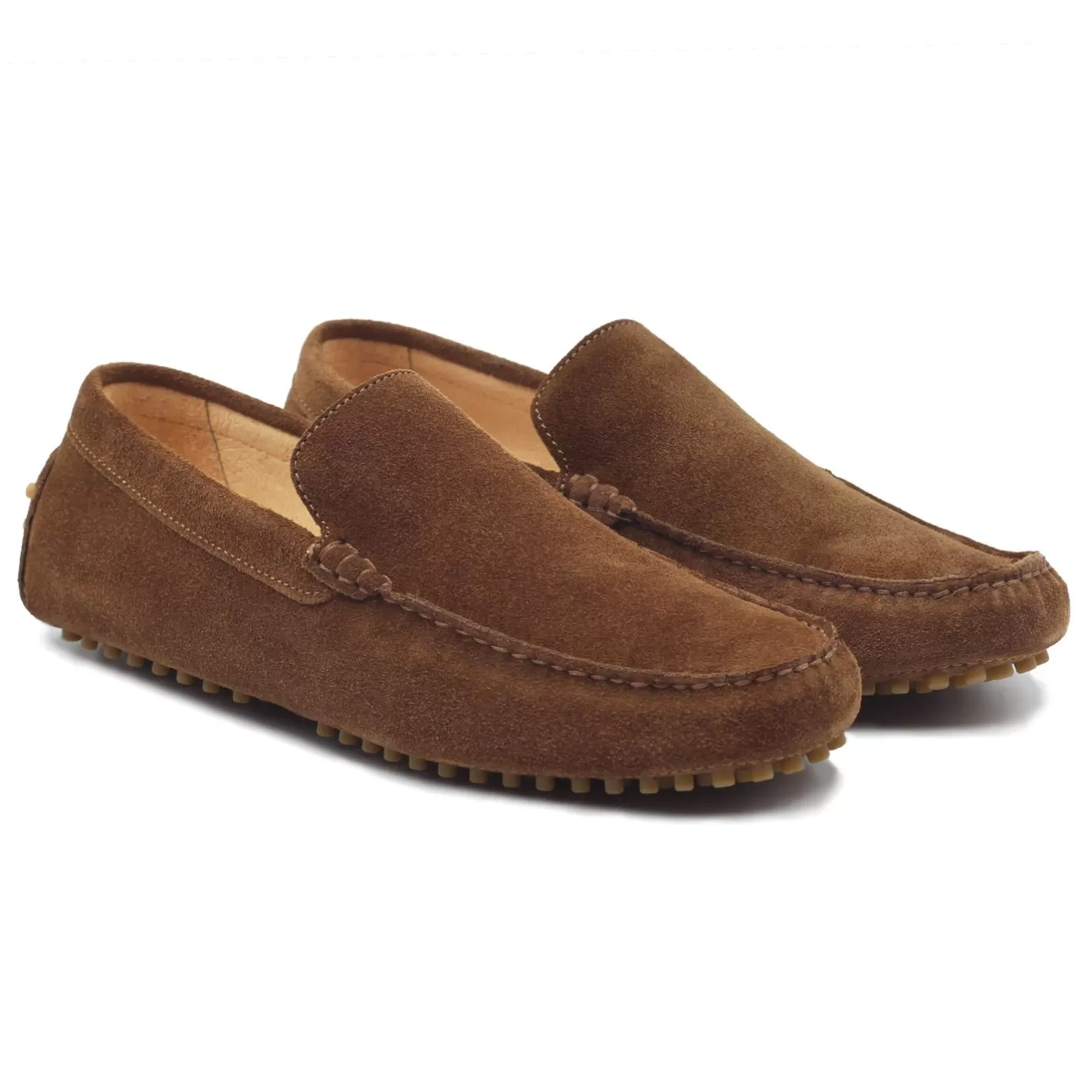 Mocassins-JULES & JENN Mocassins Cuir Daim Cognac