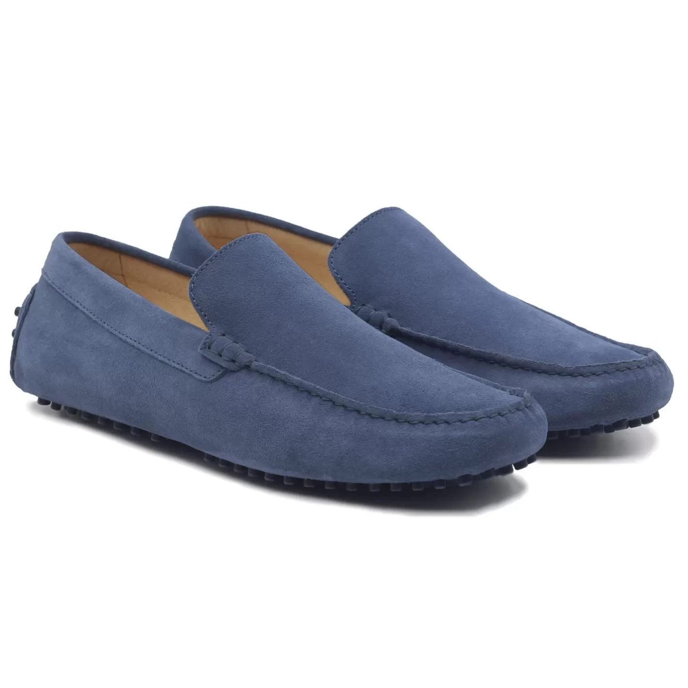 Mocassins-JULES & JENN Mocassins Cuir Daim Bleu