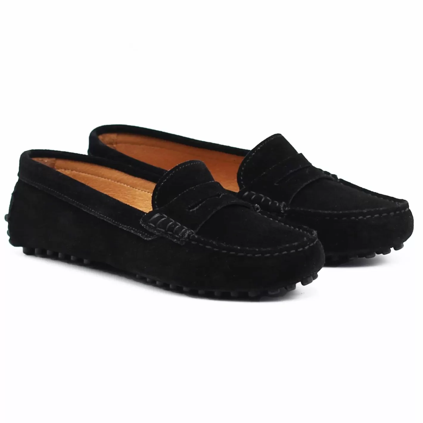 Mocassins & Derbies-JULES & JENN Mocassins Cuir Daim Noir