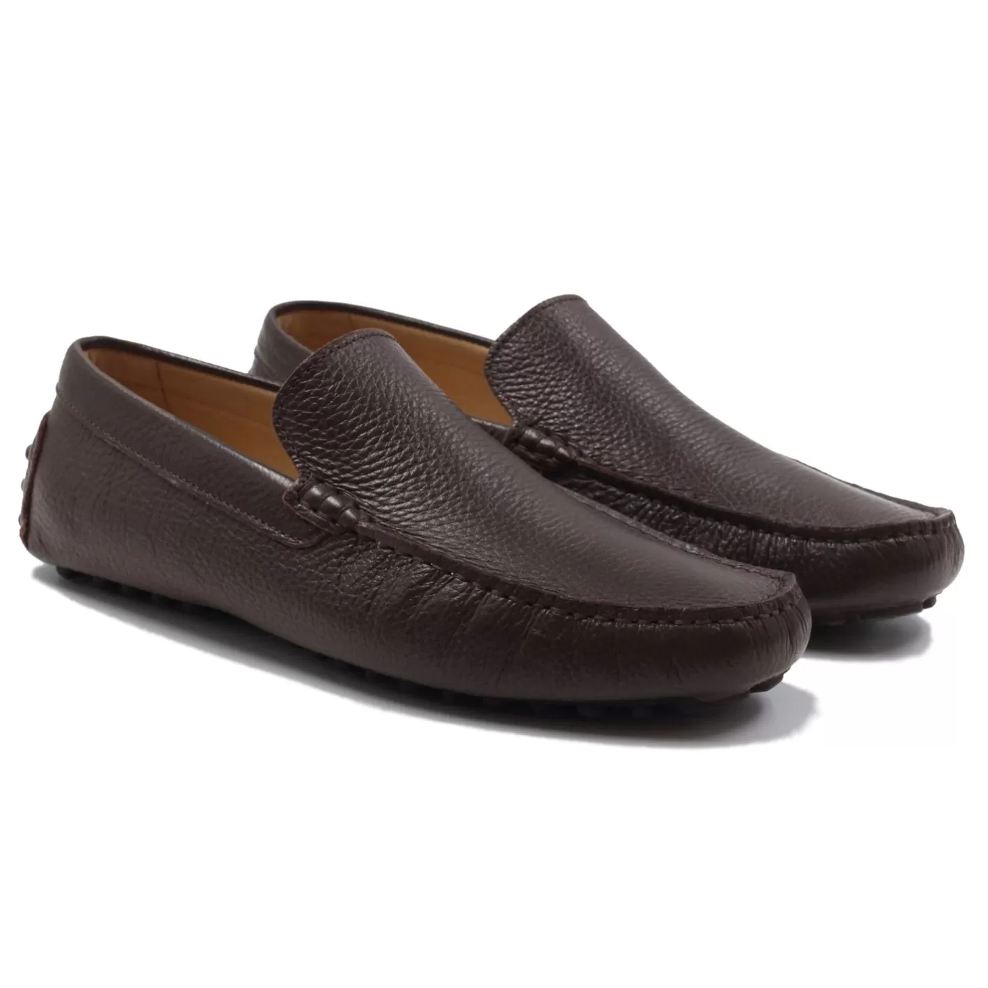 Mocassins-JULES & JENN Mocassins Cuir Graine Marron