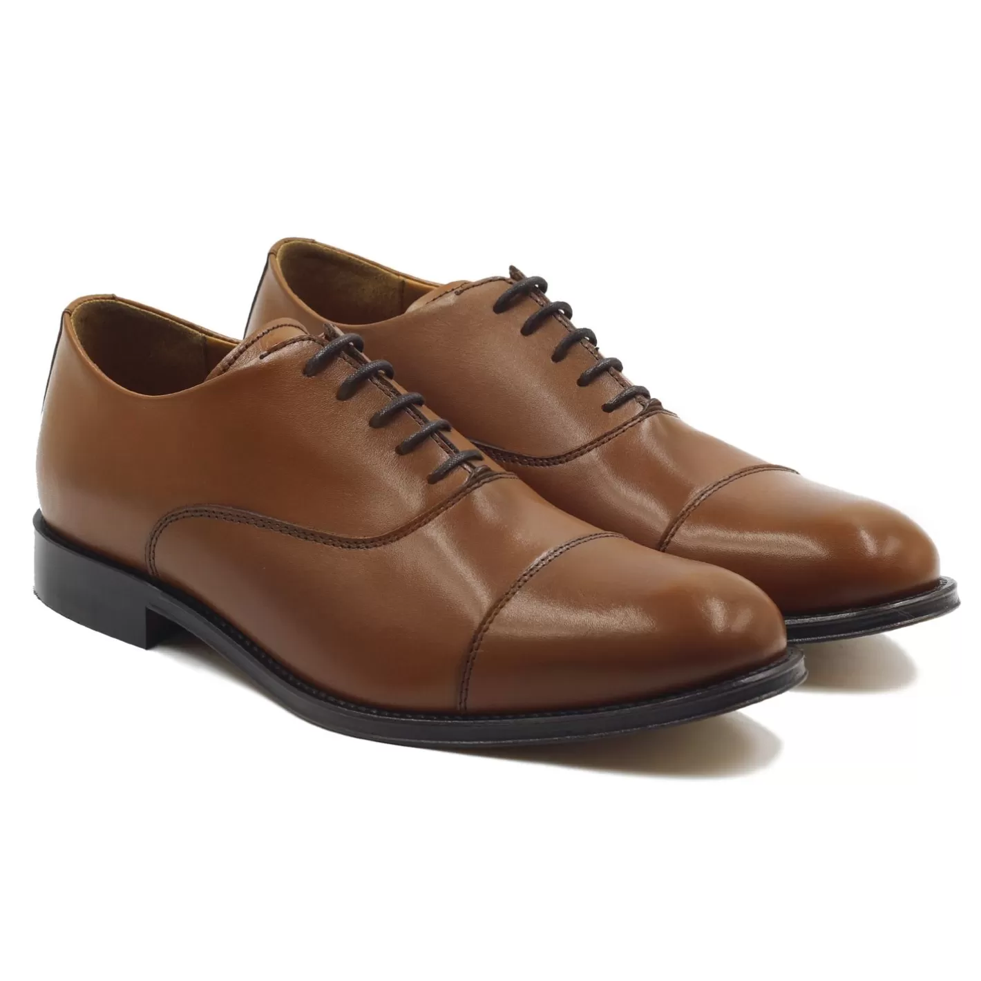 Richelieus & Derbies-JULES & JENN Richelieu Oxford Cuir Marron Cognac